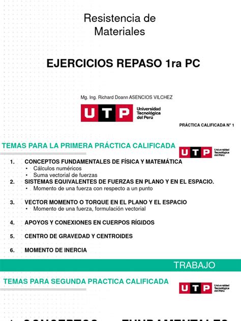 Repaso 1ra Pc Resistencia De Materiales 2024 Pdf Esfuerzo De Torsión Fuerza