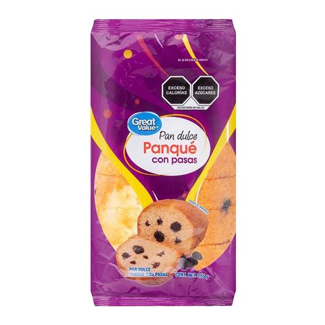 Pan Dulce Great Value Panqué Con Pasas 255 G Walmart