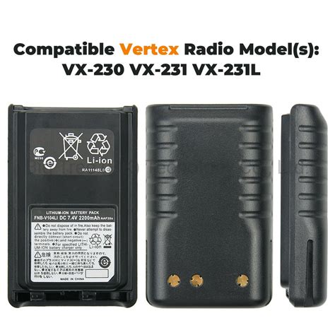 V Mah Fnb V Li Li Ion Battery Replacement For Vx Vx Vx