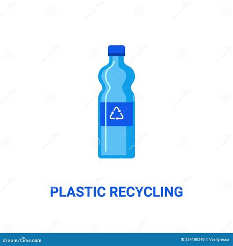 Plastic Bottle Recycle Vector Icon Logo Eco Water Container Waste