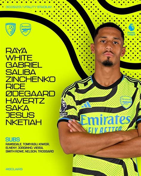 Team News Raya White Gabriel Saliba Zinchenko Rice Odegaard C