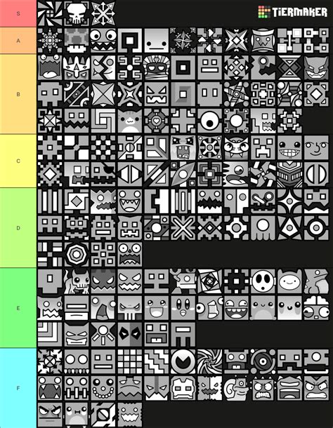 Geometry Dash All Icons Tier List (Community Rankings) - TierMaker