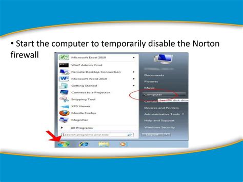 PPT How To Turn Off Norton Antivirus Firewall PowerPoint