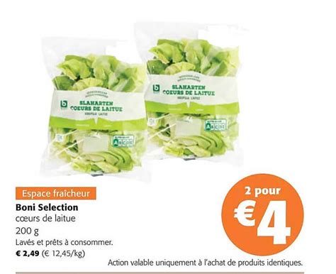 Promo C Urs De Laitue Boni S Lection Chez Colruyt Icatalogue Fr