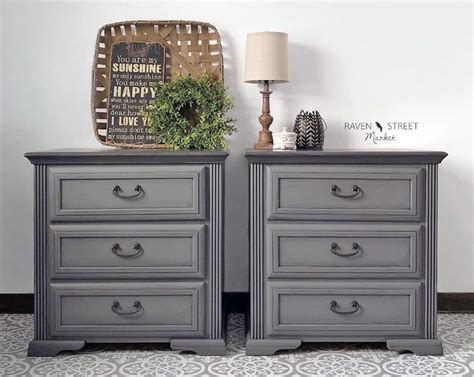 Custom Gray Nightstands | Gray nightstand, Bedroom furniture redo ...