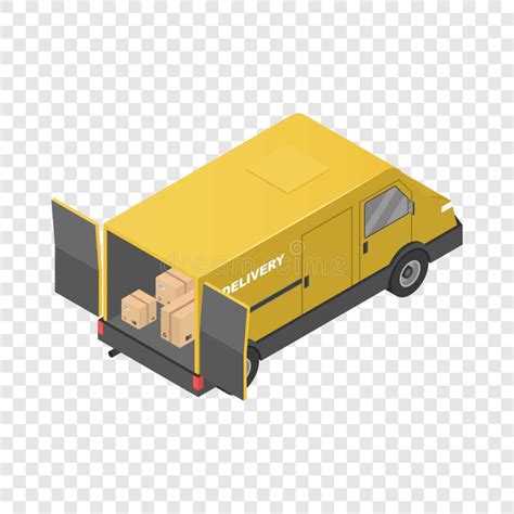 Delivery Truck Icon Isometric Style Stock Vector Illustration Of