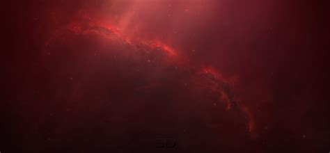 HD wallpaper: space, red, abstract, dreamy, surreal, ultrawide | Nebula ...