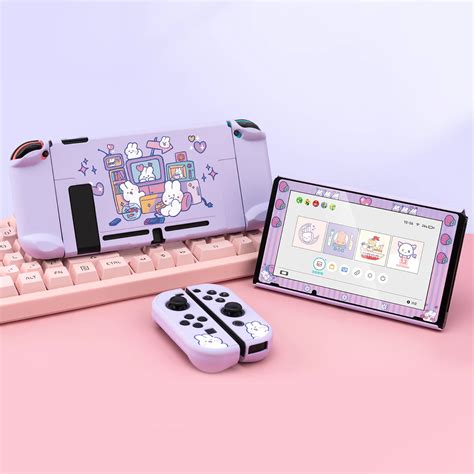 Kawaii Lazy Bunny Nintendo Switch Case Bundle Ookawaii