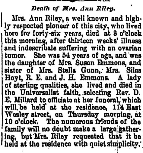 Lucy Ann Emmons Riley 1827 1881 Find A Grave Memorial