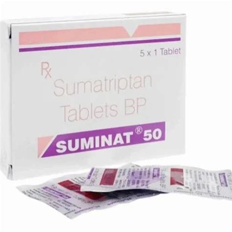 Sumatriptan Succinate Suminat 50 Mg Tablet Box At Rs 90piece Imitrex Tablet In New Delhi