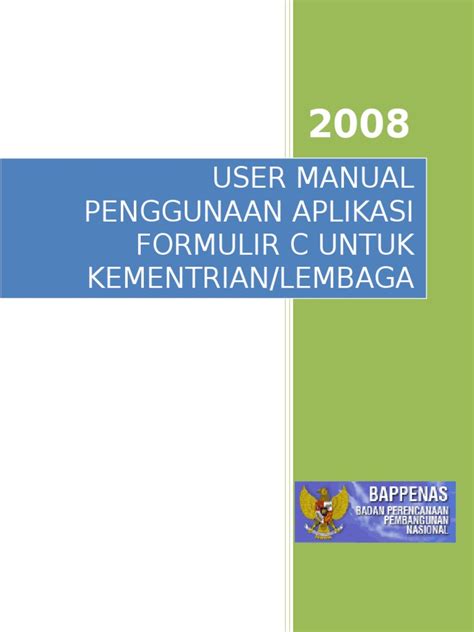 PDF UserManual Formulir C KL DOKUMEN TIPS