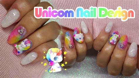 Acrylic Nails Unicorn Nail Design Rainbow Nails Youtube