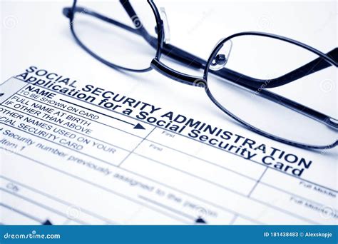 Social Security Card Application Stock Image - Image of occupation, concepts: 181438483