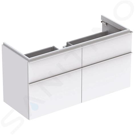 Geberit ICon Mobile Sottolavabo Doppio 120 Cm 4 Cassetti Bianco