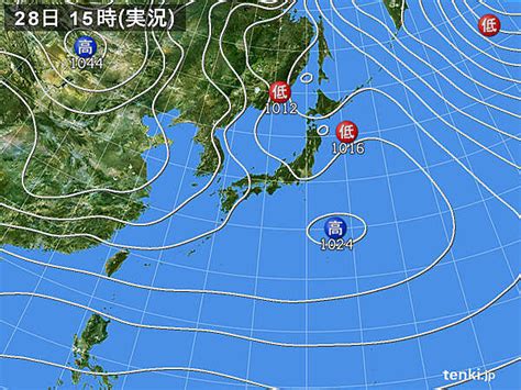 過去の実況天気図2022年12月28日 日本気象協会 Tenkijp