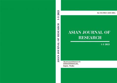 2021, №6 (1-3) issue of the Journal – Asian Journal of Research