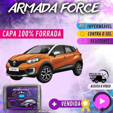 Capa Cobrir Carro Captur Forrada Armada Force Imperme Vel