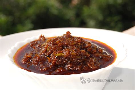 Instant Mango Pickle Mangai Oorugai How To Make Step By Step Photos And Video