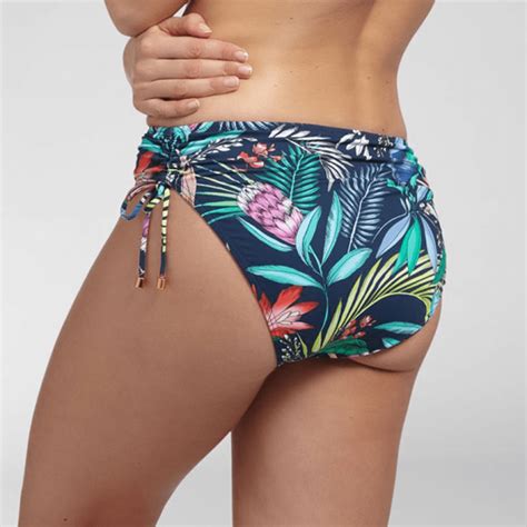 Cyell Hamptons Hohe Bikini Hose Blau Tropical Annadiva