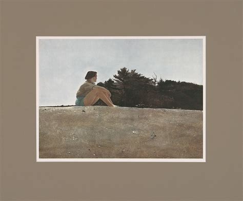 Andrew Wyeth Rare Vtg 1968 Oop Halftone Bookplate Print Sandspit Betsy