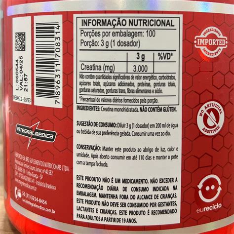 Creatina Hardcore G Integralmedica Natunutra