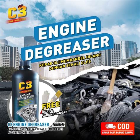 Jual C3 Engine Degreaser 1liter 1000ml Pembersih Kerak Mesin