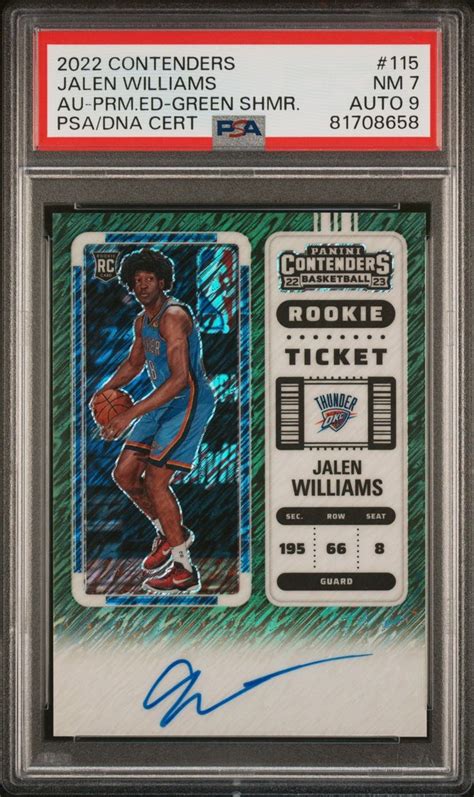 2022 23 Panini Contenders Optic Jalen Williams RC 球票 雷霆 新秀 杰伦威廉姆斯 绿