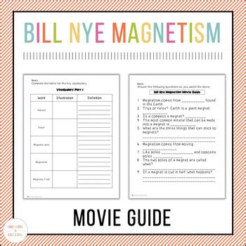 Bill Nye Magnetism Movie Guide by Endeavors in Education | TpT