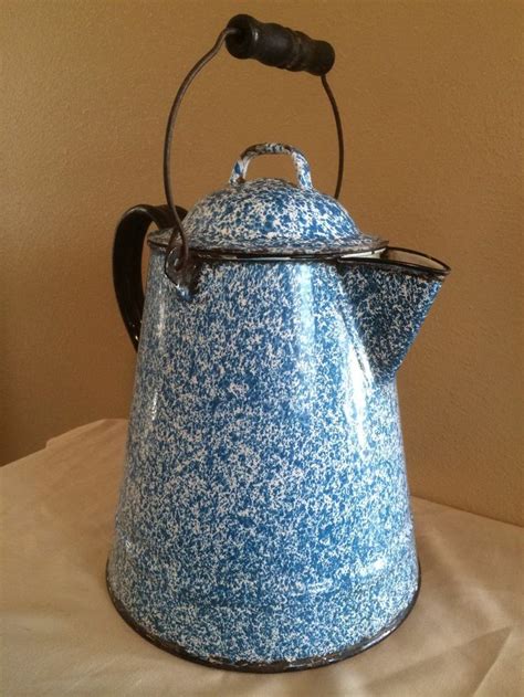 Graniteware Coffee Pot Blue And White Ebay Blue And White Coffee