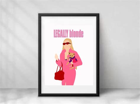 Legally Blonde Elle Woods Digital Design Original Print Wall Art Etsy
