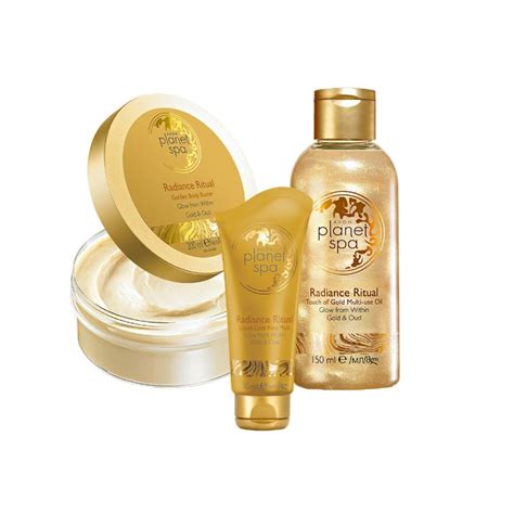 Set Produse Spa Radiance Ritual Gold Avon Crema De Corp Ml