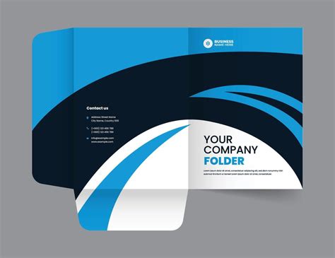 Presentation Folder Template Company Folder Design. 43578775 Vector Art ...