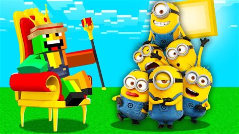 JE DEVIENS LE ROI DES MINIONS 2 PENDANT 24H SUR MINECRAFT YouTube