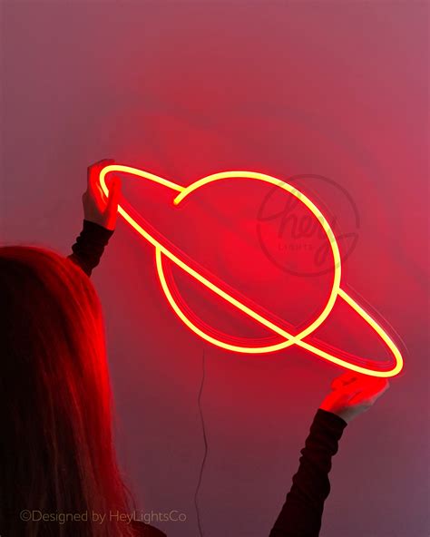 Planet Custom LED Neon Sign Choose Your Color Etsy