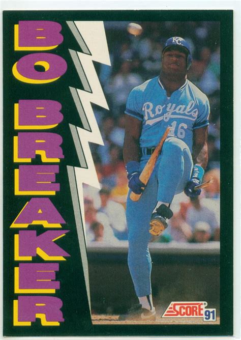 Bo Jackson Fab Five Card 5 1991 Score Bo Breaker 30 Year Old