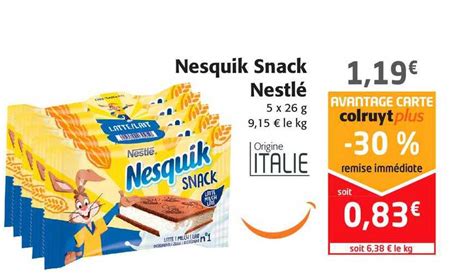 Promo Nesquik Snack Nestl Chez Colruyt Icatalogue Fr