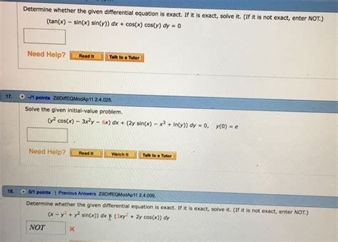 Solved Determine Whether The Given Differential Equation Is