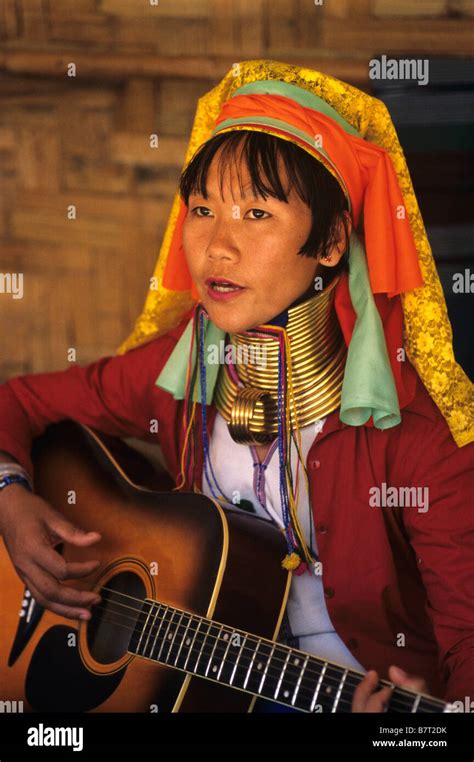 Portrait Of Burmese Long Necked Padaung Kayan Or Karenni Woman