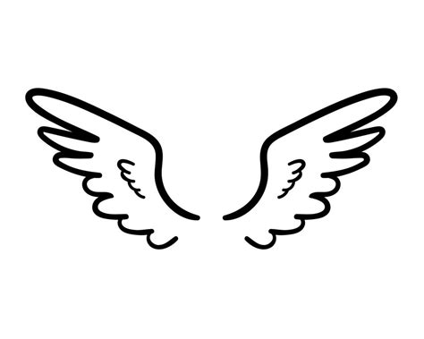 Angel Wings In Heaven Hawk Feather Wing Pattern Vector Art At