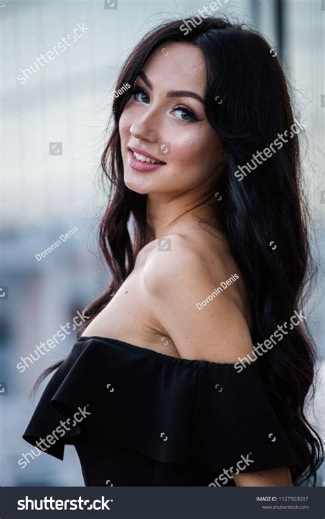 Beautiful Sexy Brunette Girl Costume Posing Stock Photo Shutterstock