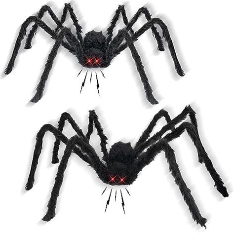 Spooky Animated Spider Halloween Decorations Set Of 2