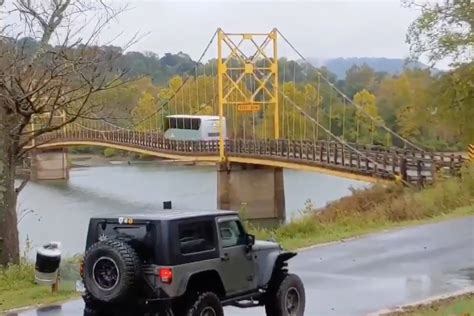 VIDEO: Watching this too-heavy bus go over a 10 ton bridge will make you uncomfortable