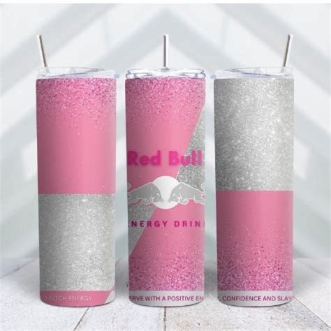 Pink Red Bull 20oz Tumbler Wrap Design Digital File PNG Etsy UK