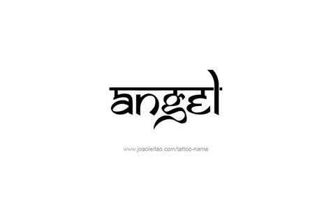 Angel Name Tattoo Designs