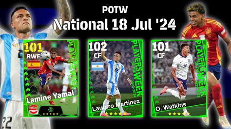 Upcoming Thursday Potw National Pack In Efootball Players Max