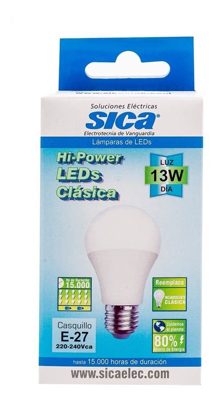 Foco Led Sica 911591 Bulbo Blanco Frío 13W 220V 6400K 1200lm SICA