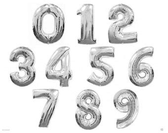 Foil Mylar Numbers Birthday Number Balloons Number Etsy