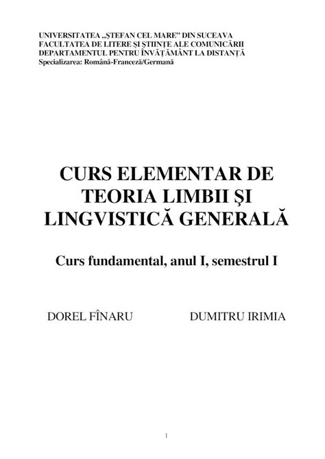 Pdf Teoria Limbii Si Lingvistica Generala I I Dokumen Tips