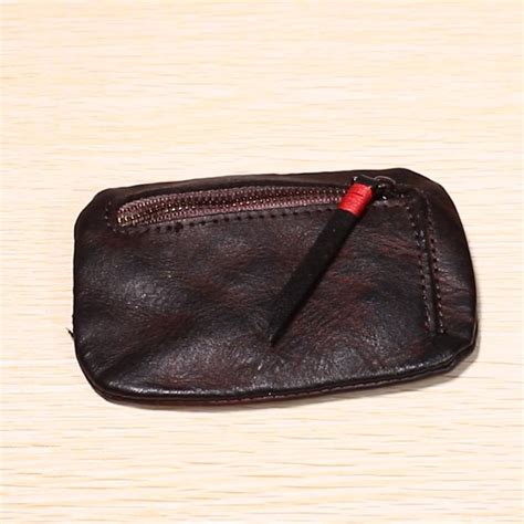 Vintage Mens Genuine Leather Mini Coin Purse Card Case Holder Wallet