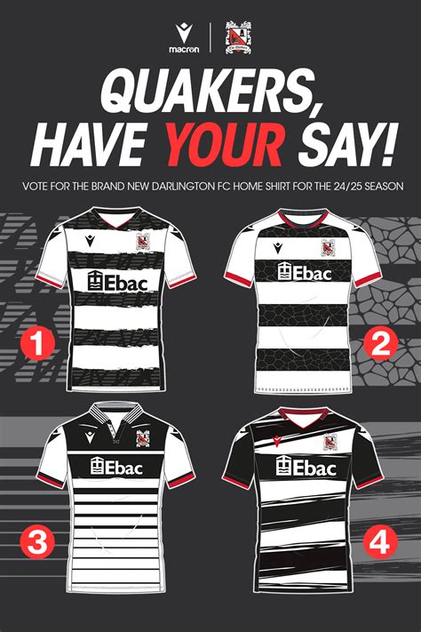 Vote for the home shirt for the 2024/25 season! - News - Darlington Football Club